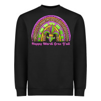 Black happy mardi gras y'all rainbow Heavyweight Sweatshirt - Jasminsmagicworld