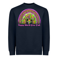 Navy happy mardi gras y'all rainbow Heavyweight Sweatshirt - Jasminsmagicworld