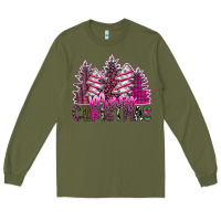 Army Green Merry Christmas pink  trees Long Sleeve Tee - CowhideDigitalArt