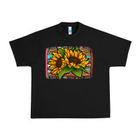 Black sunflower serape leopard background Urban Heavy Tee - Jasminsmagicworld