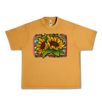 Peanut Butter sunflower serape leopard background Urban Heavy Tee - Jasminsmagicworld