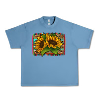 Pebble Blue sunflower serape leopard background Urban Heavy Tee - Jasminsmagicworld