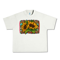 Pistachio sunflower serape leopard background Urban Heavy Tee - Jasminsmagicworld