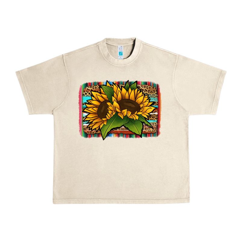 Sunflower Serape Leopard Background Urban Heavy Tee by Jasminsmagicworld | Teevron