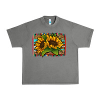 Tornado sunflower serape leopard background Urban Heavy Tee - Jasminsmagicworld