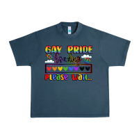 Midnight Navy gay pride loading please wait Urban Heavy Tee - LillyAllenDesigns