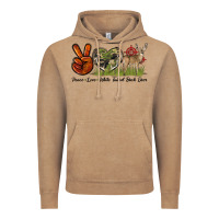 Vintage Coffee Peace Love White Tailed Buck Deer Vintage Hoodie - LillyAllenDesigns