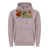 Vintage Zinc Peace Love White Tailed Buck Deer Vintage Hoodie - LillyAllenDesigns