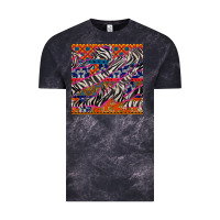 Cloud Black african ankara zebra seamless pattern Vintage Tee - BundleAndBundleShop