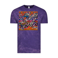 Cloud Purple african ankara zebra seamless pattern Vintage Tee - BundleAndBundleShop