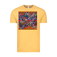 Vintage Mustard african ankara zebra seamless pattern Vintage Tee - BundleAndBundleShop