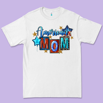 American Mom 4th Of July Premium Tee Designed By Fadigitalartstudio