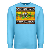 Ocean Blue st Patricks day western shamrock Premium Sweatshirt - Jasminsmagicworld