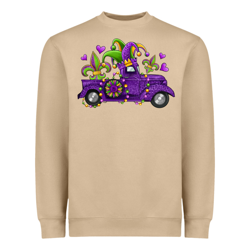 Mardi Gras Truck Heavyweight Sweatshirt by Jasminsmagicworld | Teevron