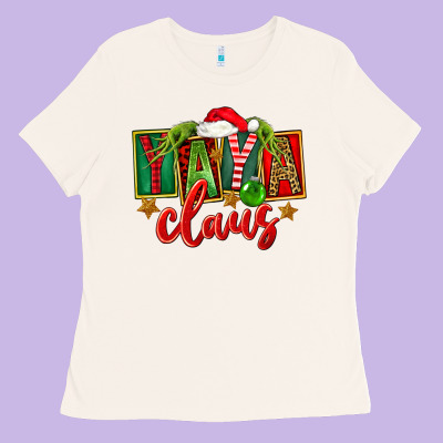 Christmas Yaya Claus Ladies Tee Designed By Fadigitalartstudio