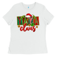 White Christmas Yaya Claus Ladies Tee - FaDigitalArtStudio