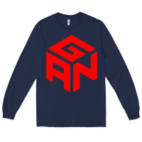 Navy GAN CUBE TIME Long Sleeve Tee - DesignPulse