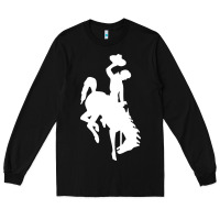 Black wyoming cowboys Long Sleeve Tee - DesignPulse