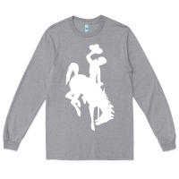Heather Grey wyoming cowboys Long Sleeve Tee - DesignPulse