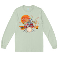 Matcha Skeleton Drummer Halloween Costume Playing Drums Mens Boys Long Sleeve Tee - DesignPulse