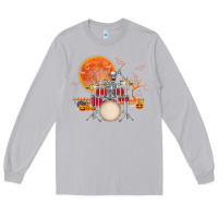 Moon Dust Skeleton Drummer Halloween Costume Playing Drums Mens Boys Long Sleeve Tee - DesignPulse