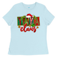 Baby Blue Christmas Yaya Claus Ladies Tee - FaDigitalArtStudio