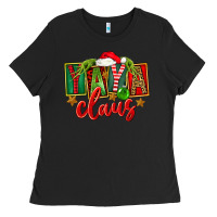 Black Christmas Yaya Claus Ladies Tee - FaDigitalArtStudio