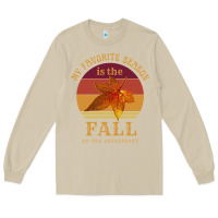 Mushroom feminist my favorite season is fall patriarchy retro vintage long slee Long Sleeve Tee - DesignPulse