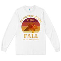 White feminist my favorite season is fall patriarchy retro vintage long slee Long Sleeve Tee - DesignPulse