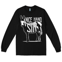 Black Nice Hand Sir Donkey Poker Funny Gambling Design For Fans Long Sleeve Tee - DesignPulse