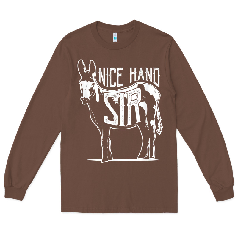 Nice Hand Sir Donkey Poker Funny Gambling Design For Fans Long Sleeve Tee by DesignPulse | Teevron