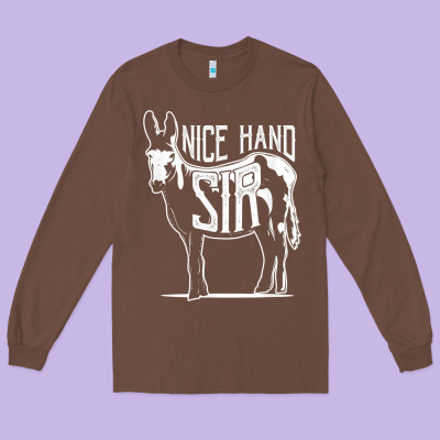 Nice Hand Sir Donkey Poker Funny Gambling Design For Fans Long Sleeve Tee Designed By Designpulse