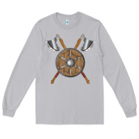 Moon Dust renaissance fair faire festival medieval theme axe shield Long Sleeve Tee - DesignPulse