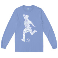 Colony Blue soccer player ball Long Sleeve Tee - DesignPulse