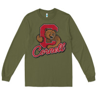 Army Green cornell Long Sleeve Tee - DesignPulse