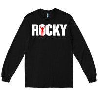 Black boxer r o c k y Long Sleeve Tee - DesignPulse