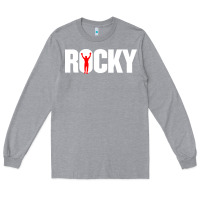 Heather Grey boxer r o c k y Long Sleeve Tee - DesignPulse