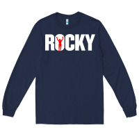Navy boxer r o c k y Long Sleeve Tee - DesignPulse