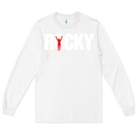 White boxer r o c k y Long Sleeve Tee - DesignPulse