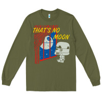 Army Green that's no moon Long Sleeve Tee - DesignPulse