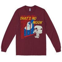 Burgundy that's no moon Long Sleeve Tee - DesignPulse