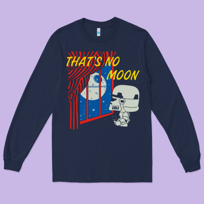 That's No Moon Long Sleeve Tee Designed By Designpulse