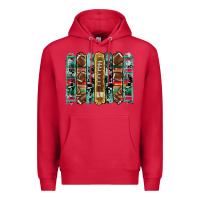 Cardinal football serape cowhide turquoise glitter  brushstrokes Premium Hoodie - Artiststas