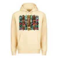 Pina Colada football serape cowhide turquoise glitter  brushstrokes Premium Hoodie - Artiststas