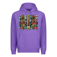 Purple football serape cowhide turquoise glitter  brushstrokes Premium Hoodie - Artiststas