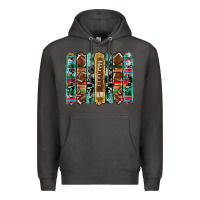 Smoke football serape cowhide turquoise glitter  brushstrokes Premium Hoodie - Artiststas