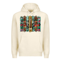 Tofu football serape cowhide turquoise glitter  brushstrokes Premium Hoodie - Artiststas