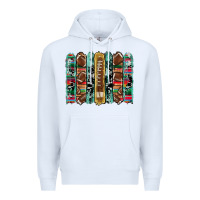 White football serape cowhide turquoise glitter  brushstrokes Premium Hoodie - Artiststas