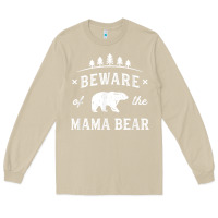 Mushroom beware mama bear mom protect strong mother graphic clip art t shirt Long Sleeve Tee - DesignPulse