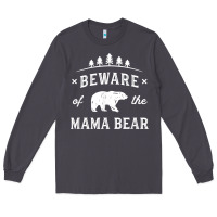 Smoke beware mama bear mom protect strong mother graphic clip art t shirt Long Sleeve Tee - DesignPulse